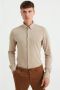 WE Fashion WE Fundamentals Tall fit overhemd beige - Thumbnail 1