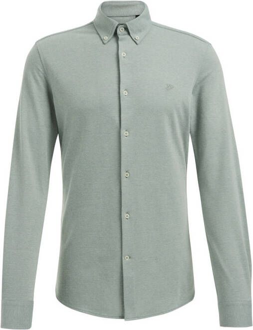 WE Fashion WE Fundamentals gemêleerd slim fit overhemd blue note