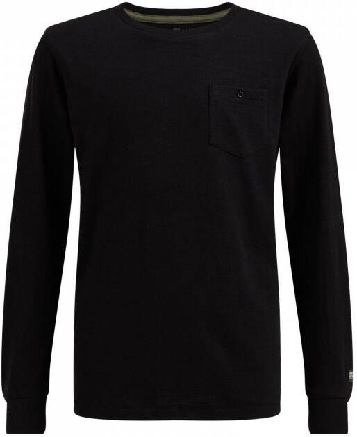 WE Fashion gemêleerde longsleeve zwart