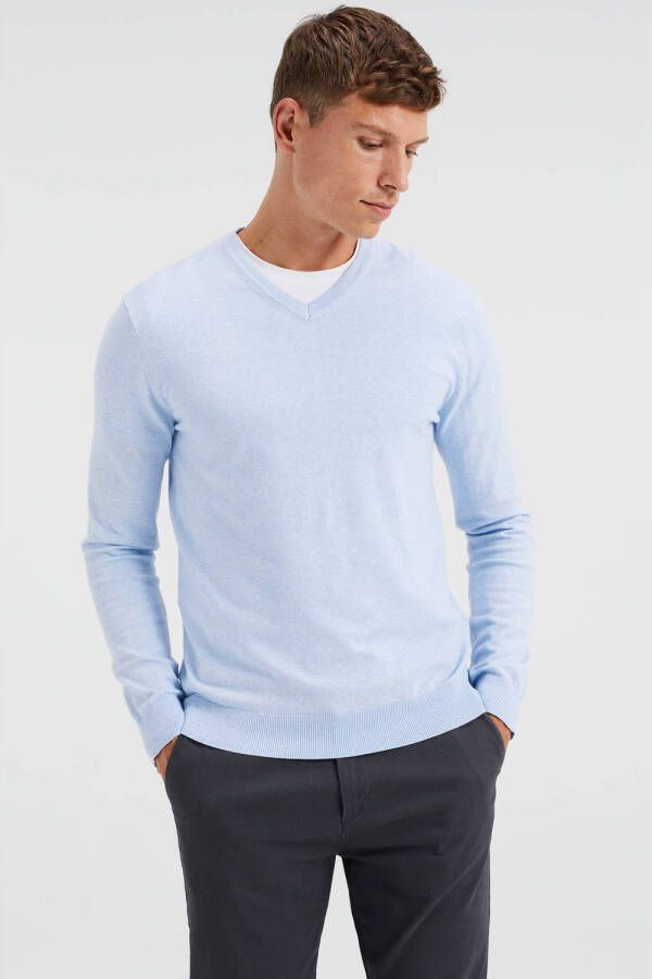 WE Fashion gemêleerde sweater morning blue