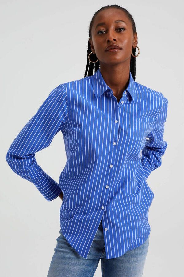 WE Fashion gestreepte blouse blauw wit