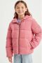 WE Fashion gewatteerde winterjas roze Meisjes Corduroy Capuchon 110 116 - Thumbnail 1