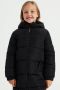 WE Fashion gewatteerde winterjas van gerecycled polyester zwart Meisjes Gerecycled polyester (duurzaam) Ronde hals 110 116 - Thumbnail 1