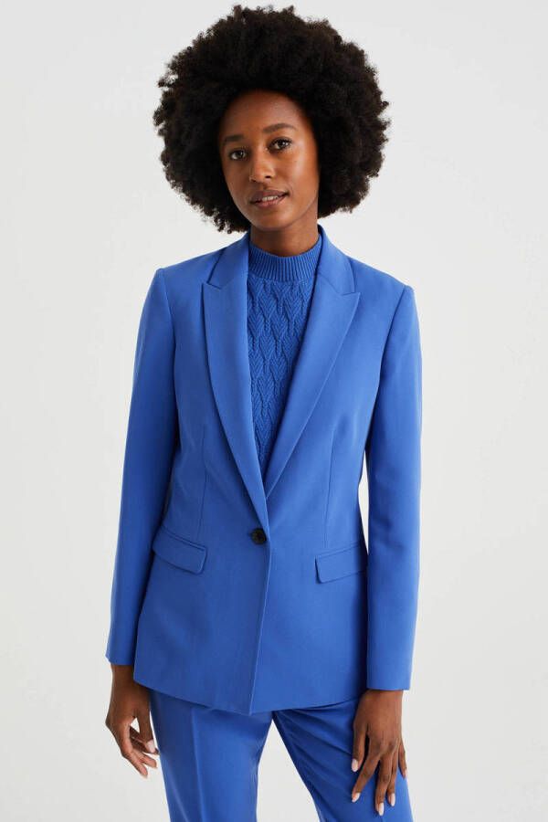 WE Fashion aansluitende blazer blauw