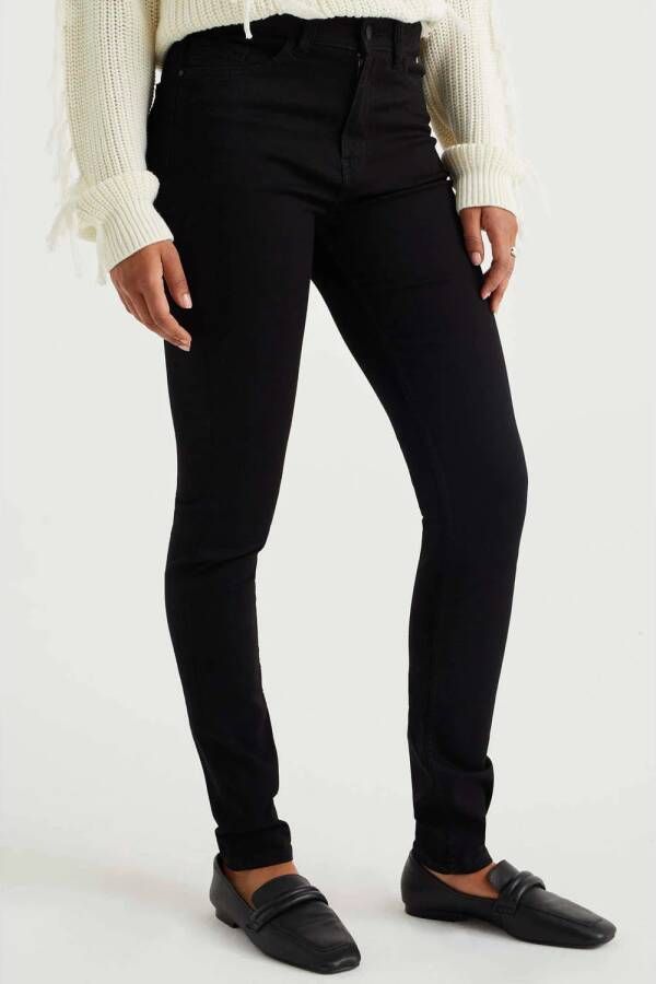 WE Fashion Blue Ridge high waist skinny jeans black denim
