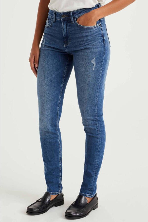 WE Fashion Blue Ridge high waist skinny jeans medium blue denim