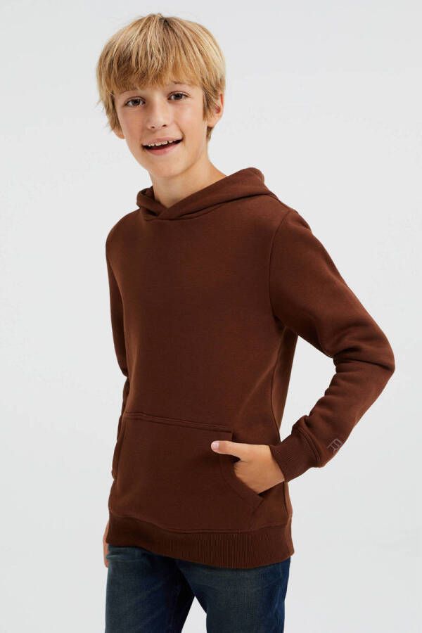 WE Fashion Unisex hoodie bruin