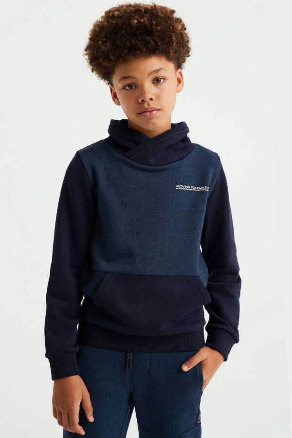 WE Fashion hoodie donkerblauw Sweater Meerkleurig 158 164
