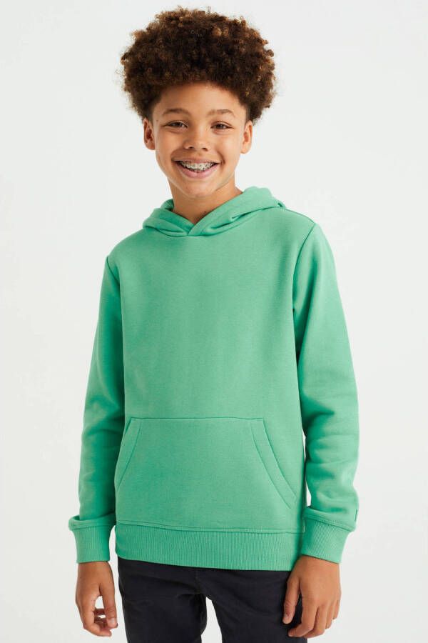 WE Fashion Blue Ridge hoodie middengroen Sweater Effen 146 152