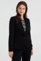 WE Fashion jersey getailleerde blazer Liz zwart - Thumbnail 1