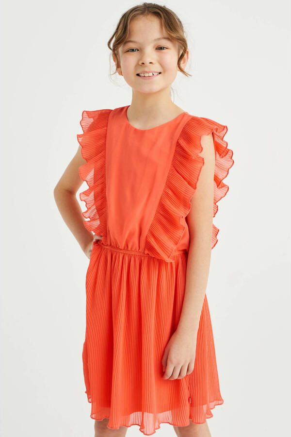 WE Fashion jurk oranjerood