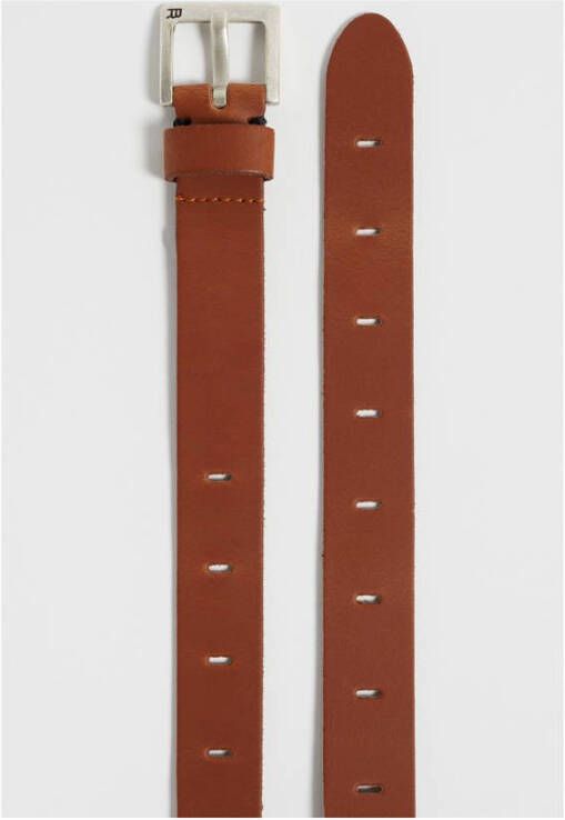 WE Fashion leren riem bruin Jongens Leer Effen 75 cm