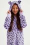 WE Fashion fleece onesie lila Paars Bloemen 92 | Onesie van - Thumbnail 1