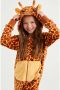 WE Fashion onesie van imitatiebont bruin Meisjes Fleece Capuchon Dierenprint 110 116 - Thumbnail 1
