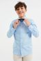 WE Fashion overhemd + vlinderstrikje lichtblauw Jongens Stretchkatoen Klassieke kraag 110 116 - Thumbnail 1