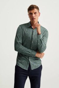 WE Fashion regular fit overhemd met all over print marble green