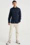 WE Fashion linnen casual overhemd donkerblauw - Thumbnail 1