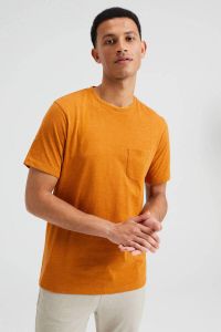WE Fashion regular fit T-shirt oranje