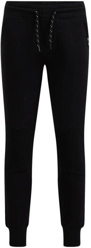 WE Fashion Salty Dog slim fit joggingbroek zwart