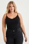 WE Fashion Curve singlet met kant zwart - Thumbnail 1