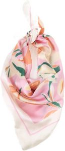WE Fashion sjaal met bloemenprint lichtroze
