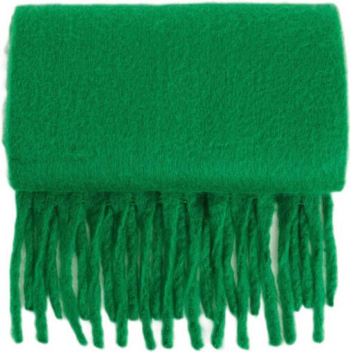 WE Fashion sjaal met franjes groen