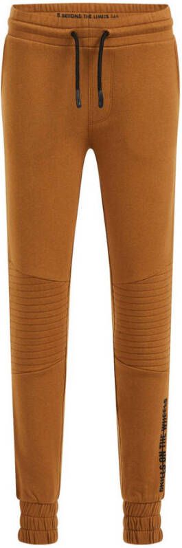 WE Fashion slim fit joggingbroek bruin