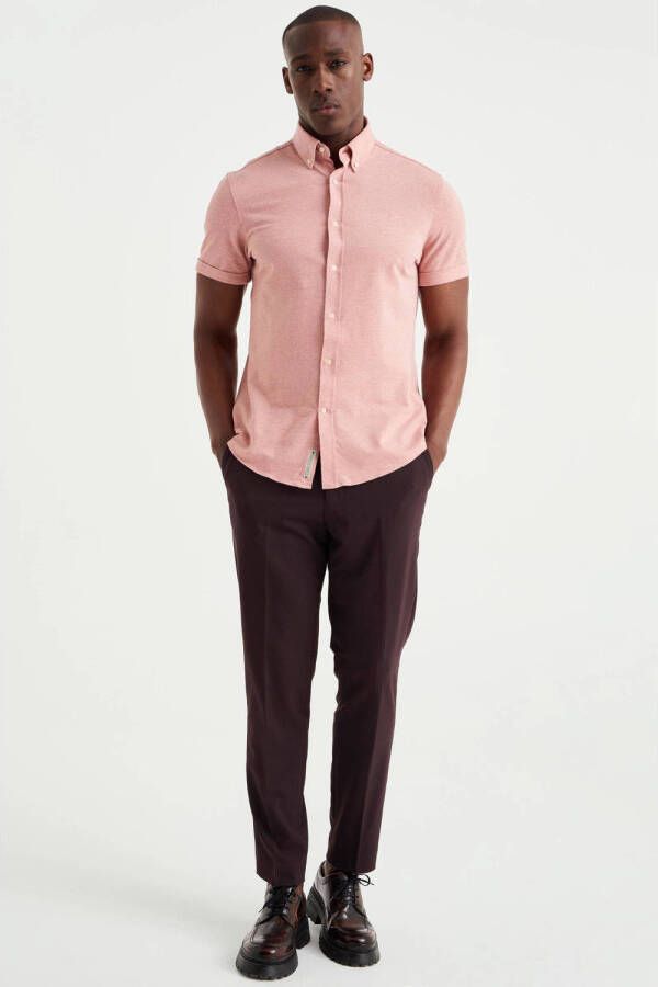 WE Fashion slim fit overhemd gold skin