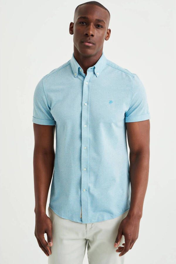 WE Fashion slim fit overhemd ice blue