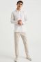 WE Fashion slim fit overhemd met linnen white uni - Thumbnail 1