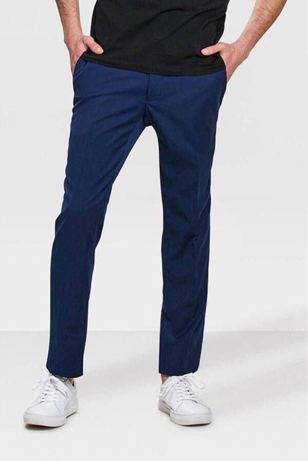 WE Fashion Fundamentals slim fit pantalon blauw