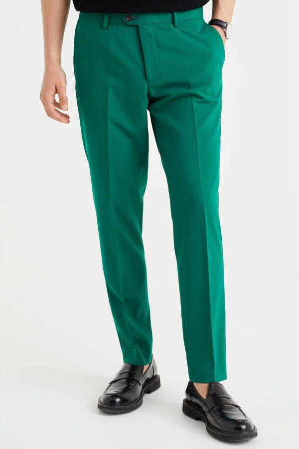 WE Fashion slim fit pantalon Mack Green