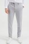 WE Fashion slim fit pantalon van gerecycled polyester light grey melange - Thumbnail 1