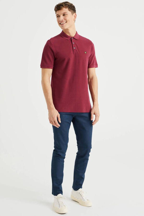 WE Fashion WE Fundamentals slim fit polo dark grape