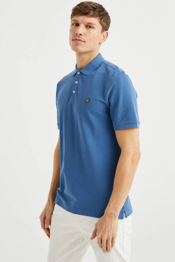WE Fashion slim fit polo ink blue