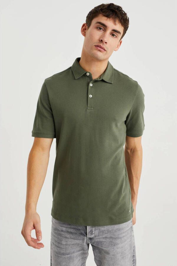 WE Fashion regular fit polo thyme