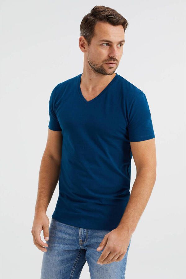 WE Fashion slim fit T-shirt opal blue