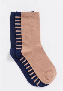 WE Fashion sokken set van 3 donkerblauw