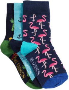 WE Fashion sokken set van 3 multi