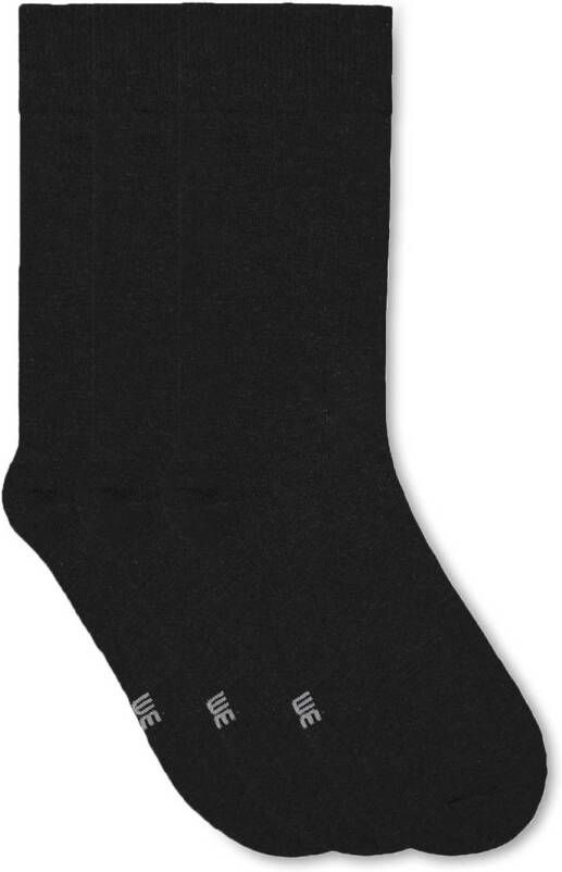 WE Fashion sokken set van 3 zwart