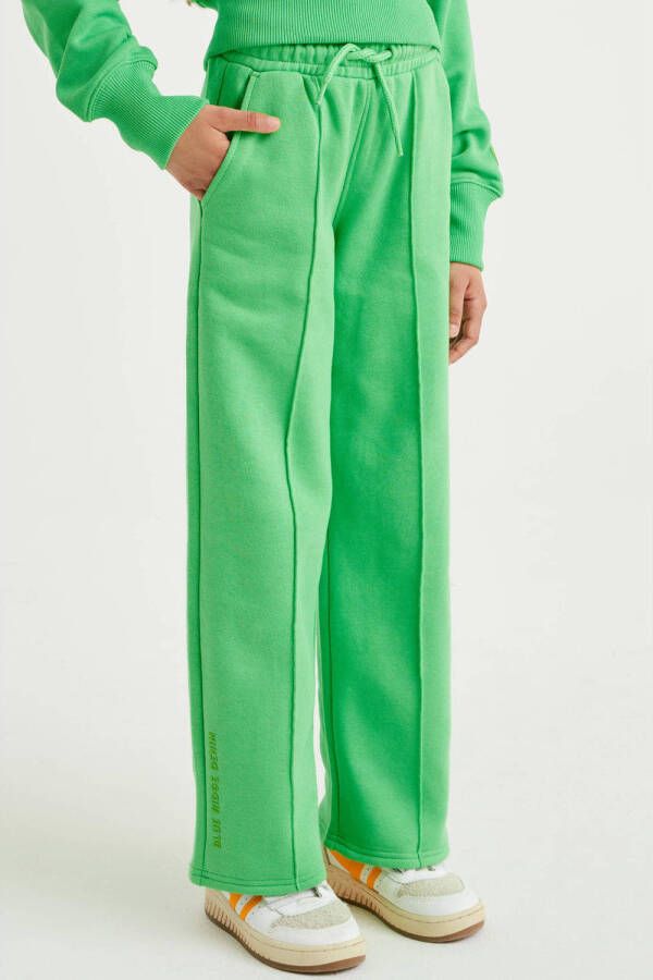 WE Fashion straight fit broek Robin groen Meisjes Sweat 122