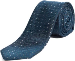 WE Fashion stropdas met jacquard print blauw