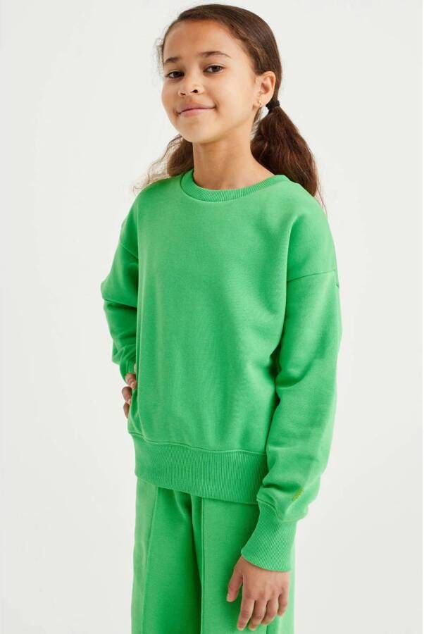 WE Fashion sweater groen 134 140