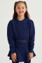 WE Fashion sweater met textuur donkerblauw 92 | Sweater van - Thumbnail 1