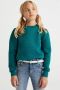 WE Fashion sweater met textuur zeegroen 134 140 | Sweater van - Thumbnail 1