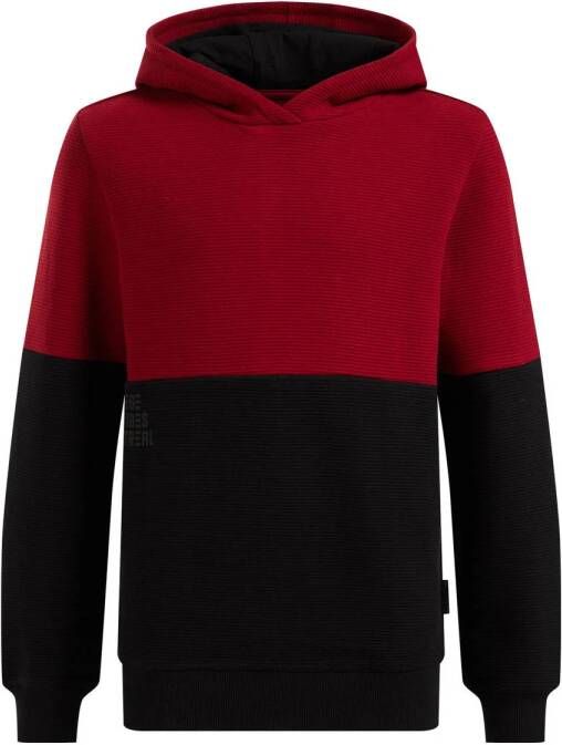 WE Fashion hoodie rood zwart Sweater Meerkleurig 110 116