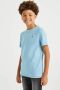WE Fashion T-shirt lichtblauw Jongens Katoen Ronde hals 110 116 - Thumbnail 1