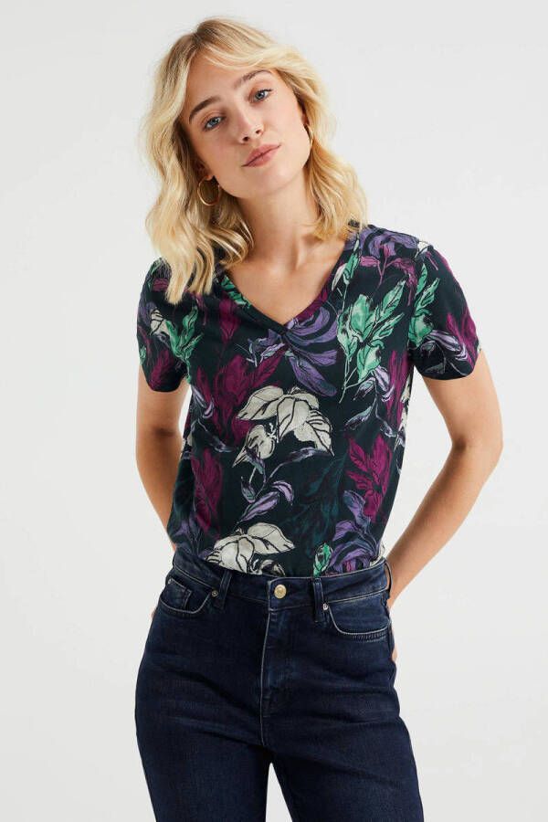 WE Fashion T-shirt met all over print multi