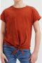 WE Fashion T-shirt oranje Meisjes Katoen Ronde hals 110 116 - Thumbnail 2