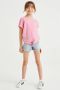 WE Fashion T-shirt roze Meisjes Katoen Ronde hals Effen 158 164 - Thumbnail 1